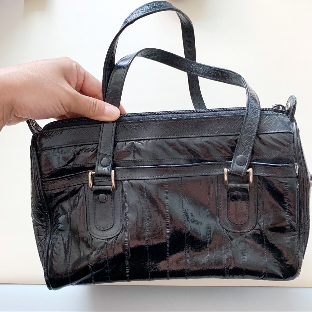 Vintage black eel skin purse